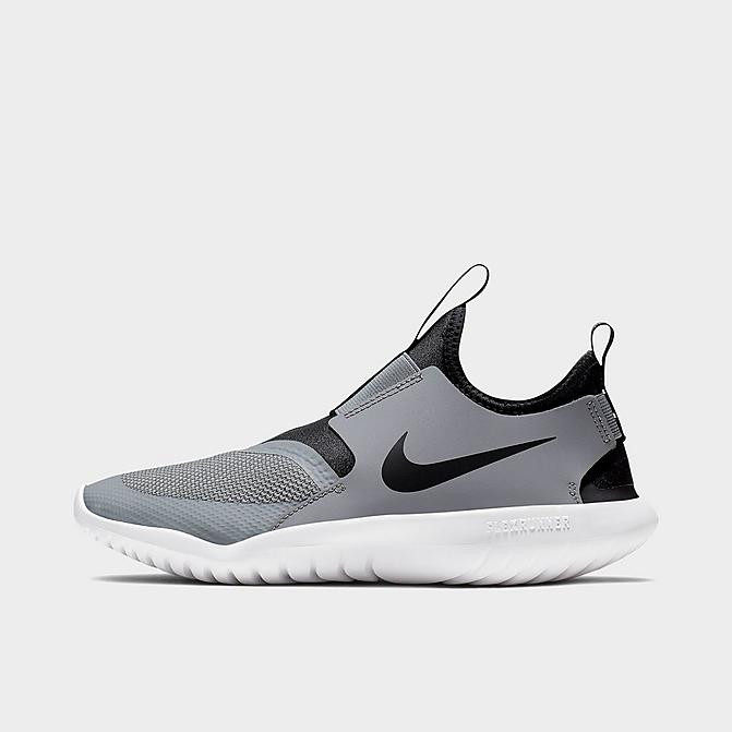 Right view of Big Kids' Nike Flex Runner Running Shoes in Cool Grey/Black Click to zoom