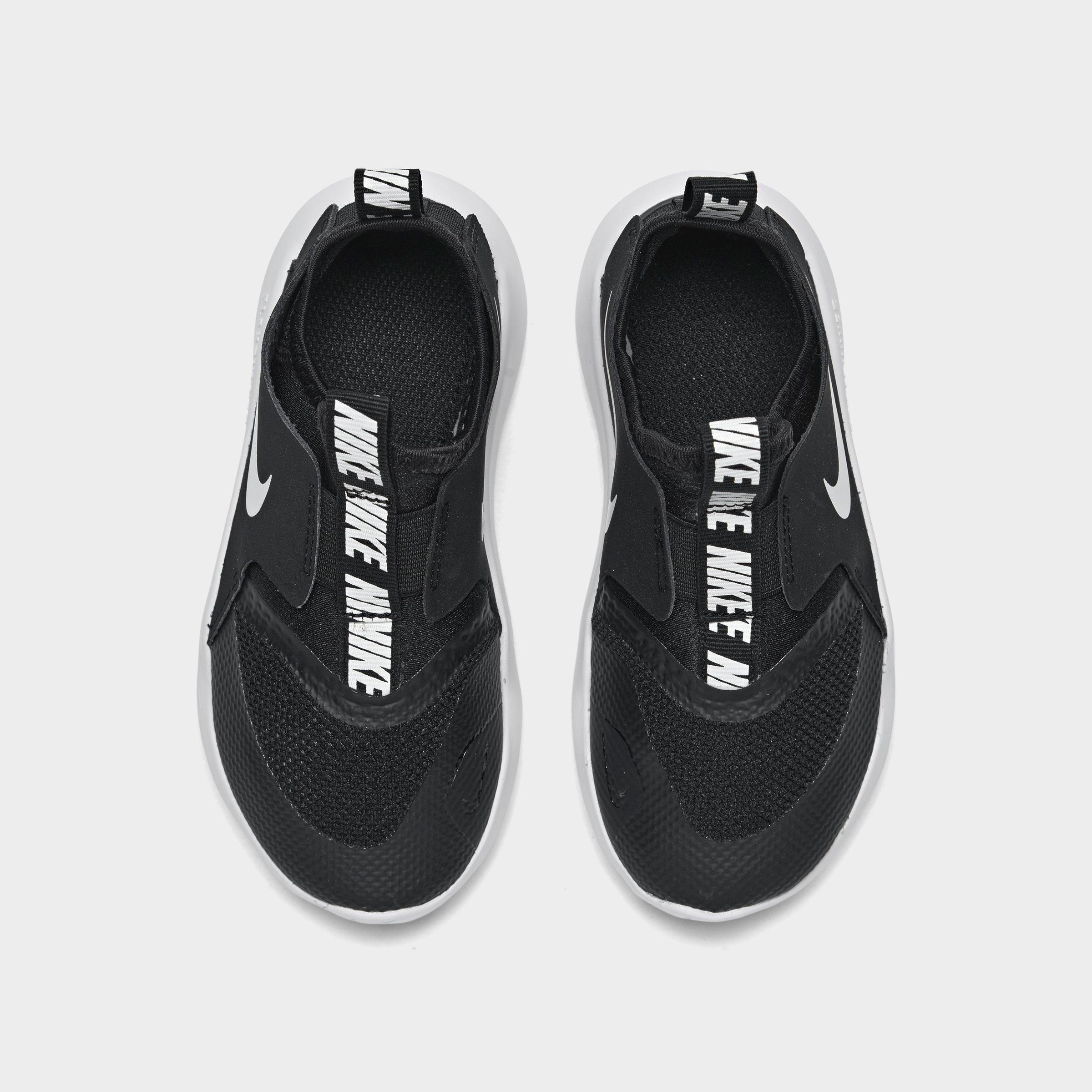 nike flex runner black and white