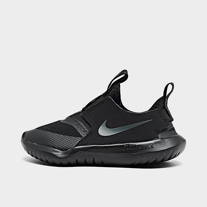 Right view of Kids' Toddler Nike Flex Runner Running Shoes in Black/Anthracite Click to zoom