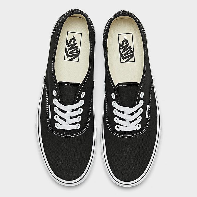 Back view of Vans Authentic Casual Shoes in Black Click to zoom