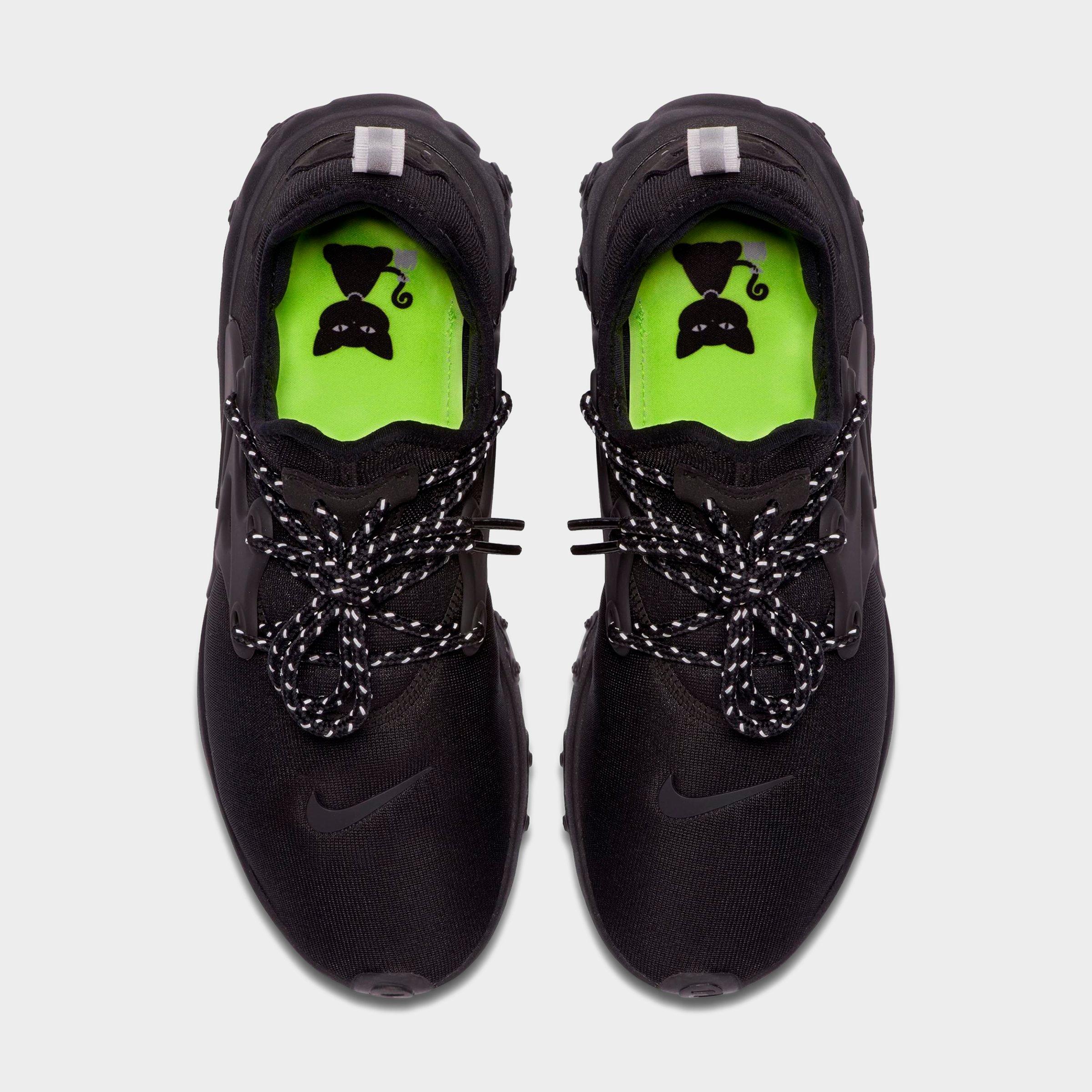 nike react presto black white gum