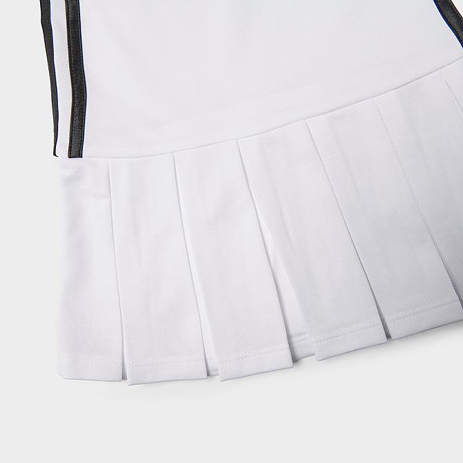 Left view of Girls' Toddler and Girls' Little Kids' adidas Sleeveless Polo Dress in White/Black Click to zoom