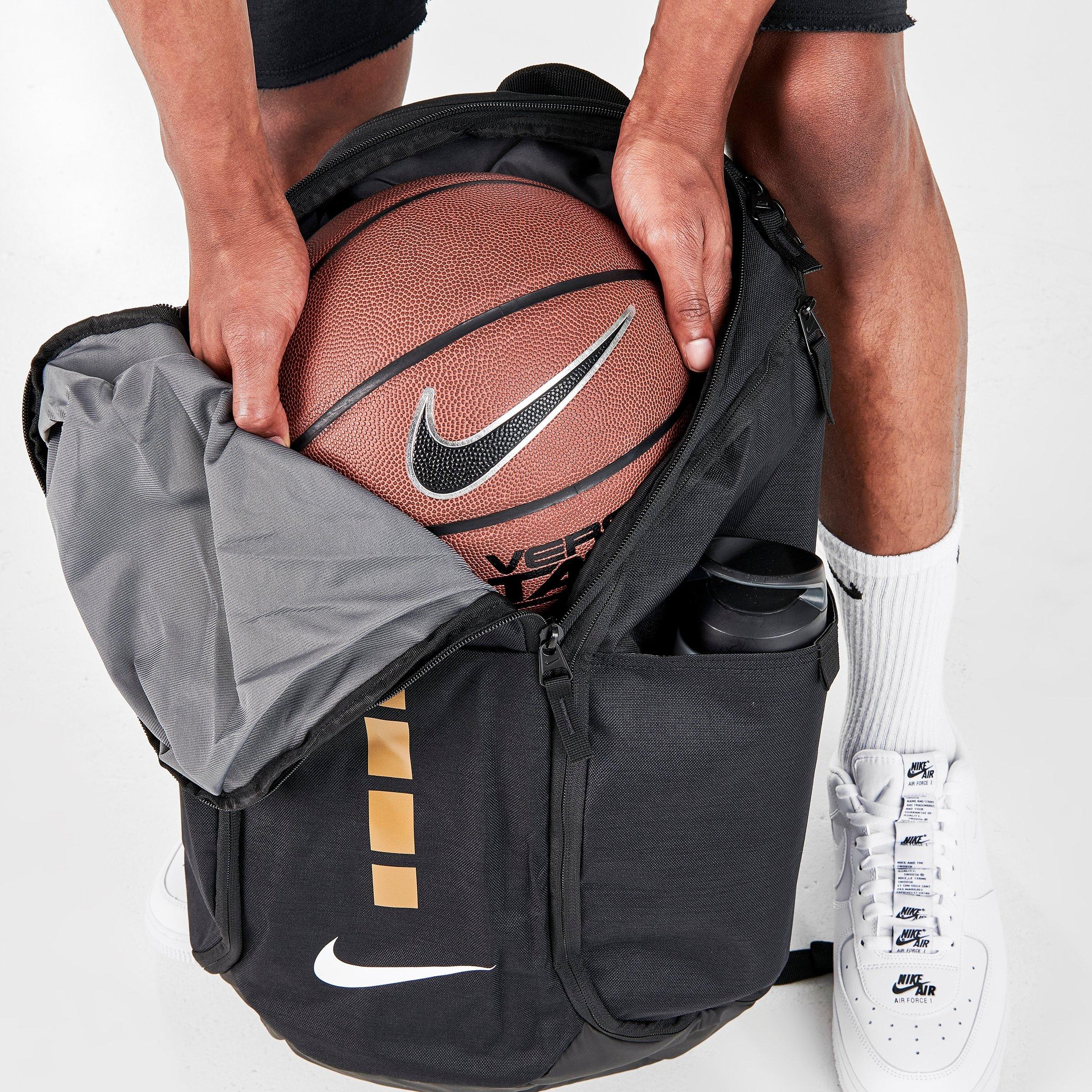 nike hoops elite pro backpack black and gold