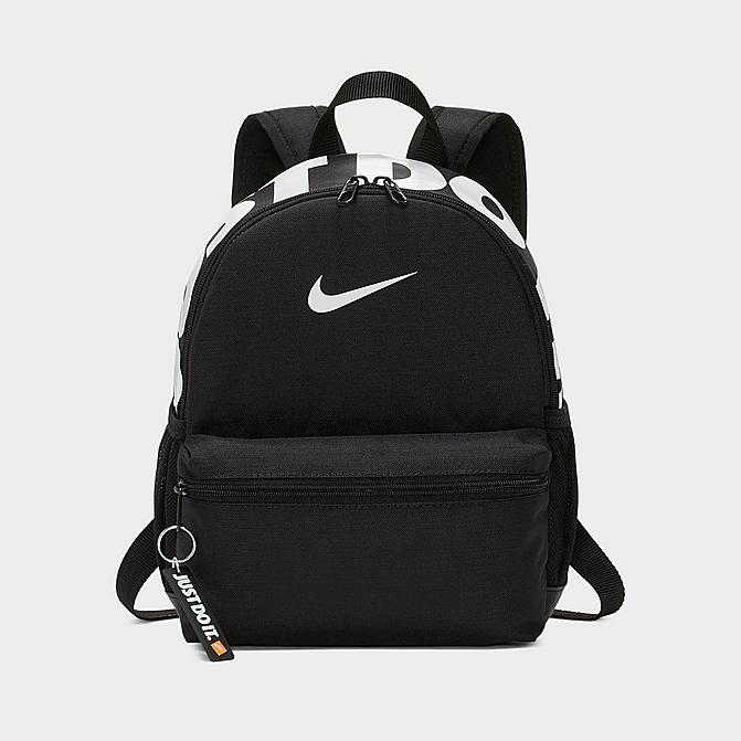 Back view of Kids' Nike Brasilia JDI Mini Backpack in Black/Black/(Glossy White) Click to zoom