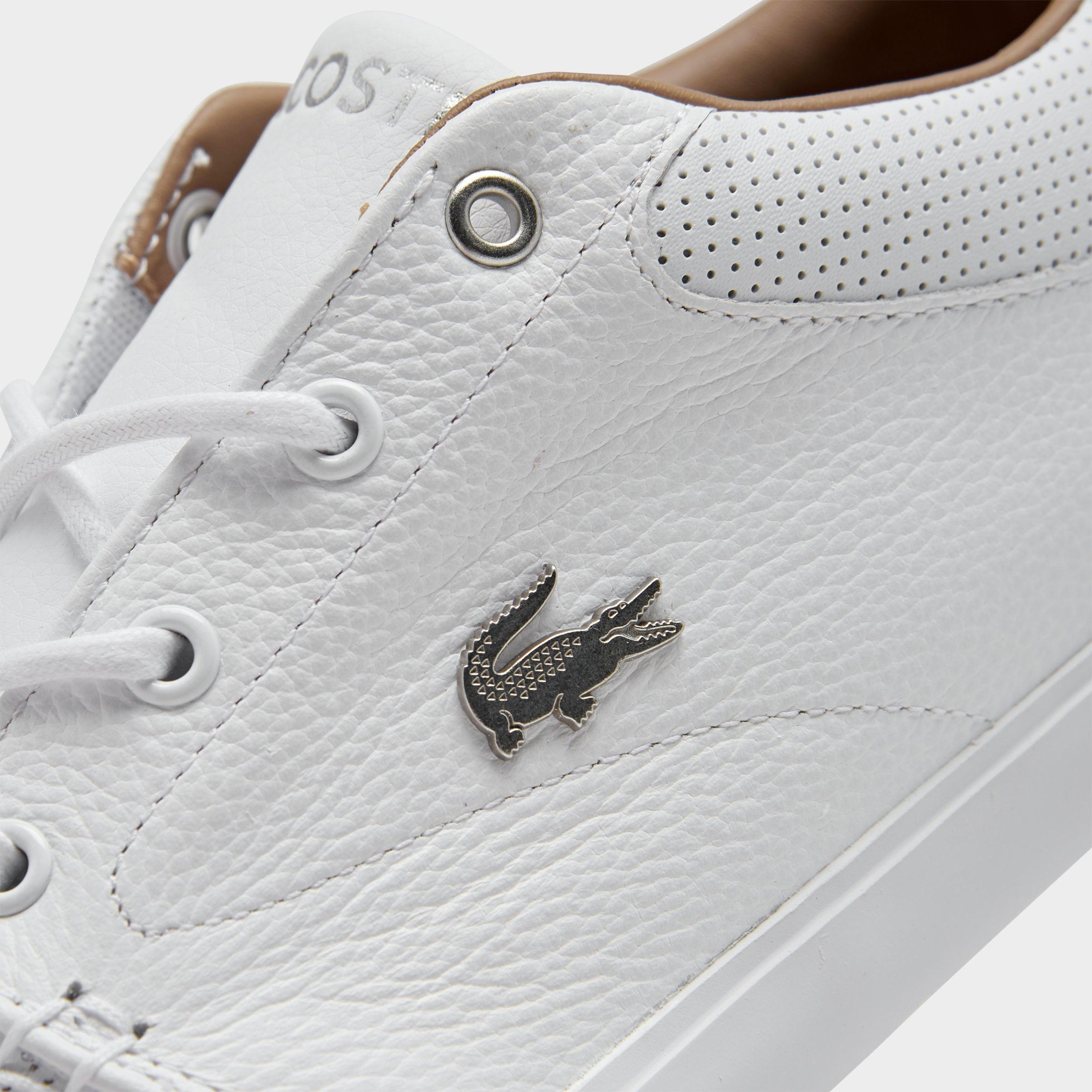 lacoste white casual shoes