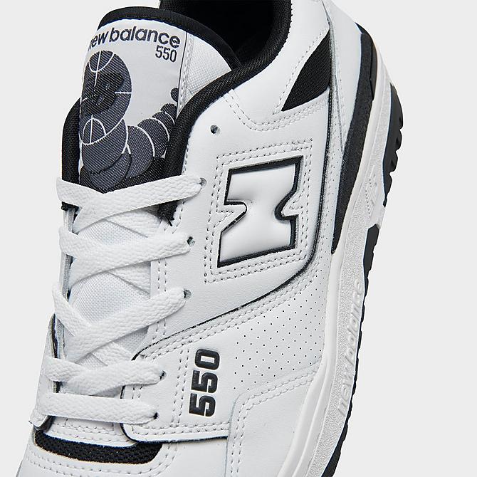 Front view of Men's New Balance 550 Casual Shoes in White/Black Click to zoom