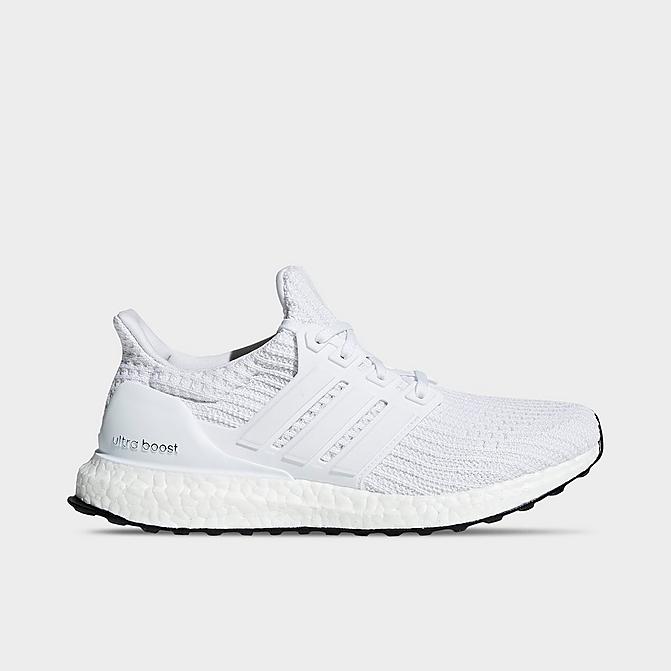 Right view of Women's adidas UltraBOOST Running Shoes in White/White/White Click to zoom