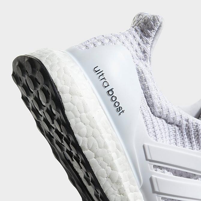 Left view of Women's adidas UltraBOOST 4.0 Running Shoes in White/White/White Click to zoom