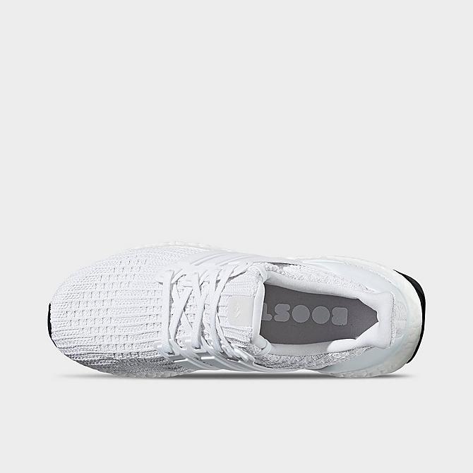 Back view of Women's adidas UltraBOOST Running Shoes in White/White/White Click to zoom