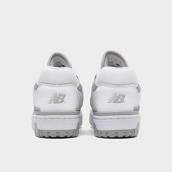 Left view of Women's New Balance 550 Casual Shoes in White/Raincloud Click to zoom