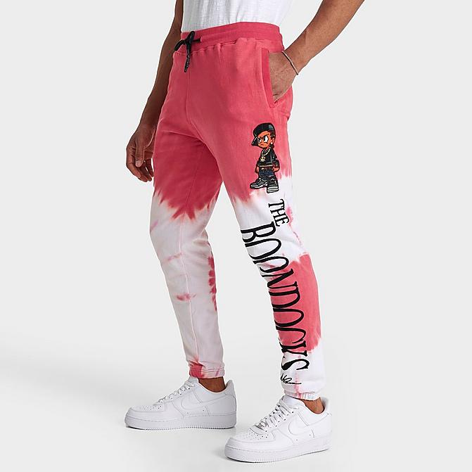 Front view of Men's Boondocks Riley All-Over Print Tie Dye Jogger Pants Click to zoom
