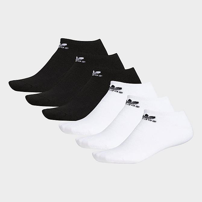 Alternate view of adidas Originals Classic Superlite No-Show Socks (6-Pack) in Black/White Click to zoom