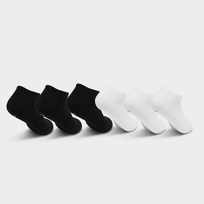 Back view of adidas Originals Classic Superlite No-Show Socks (6-Pack) in Black/White Click to zoom