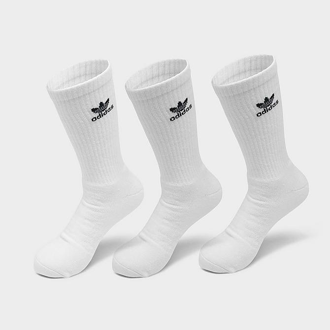 Alternate view of adidas Originals Trefoil 6-Pack Cushioned Crew Socks in Black/White Click to zoom