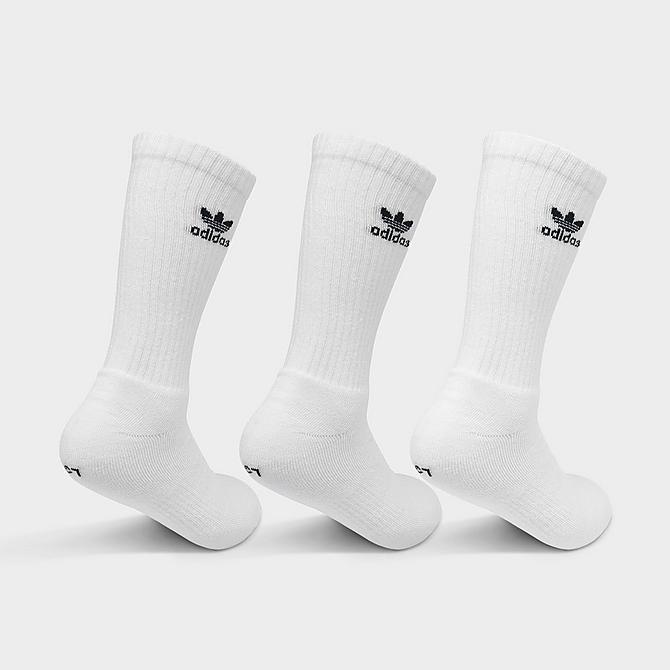 Alternate view of adidas Originals Trefoil 6-Pack Cushioned Crew Socks in Black/White Click to zoom