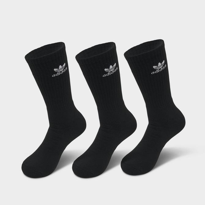 adidas mens Athletic Cushioned Crew Socks (6-pair) Large Black