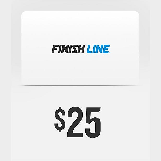 Front view of Finish Line Gift Card in Grey - $25 Click to zoom