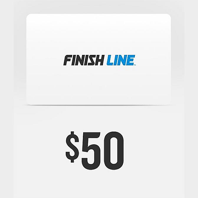 Front view of Finish Line Gift Card in Grey - $50 Click to zoom