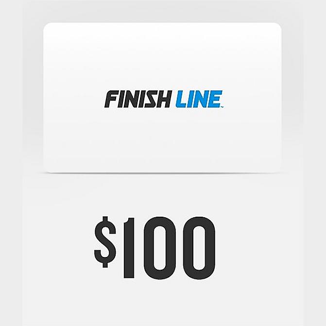 Front view of Finish Line Gift Card in Grey - $100 Click to zoom