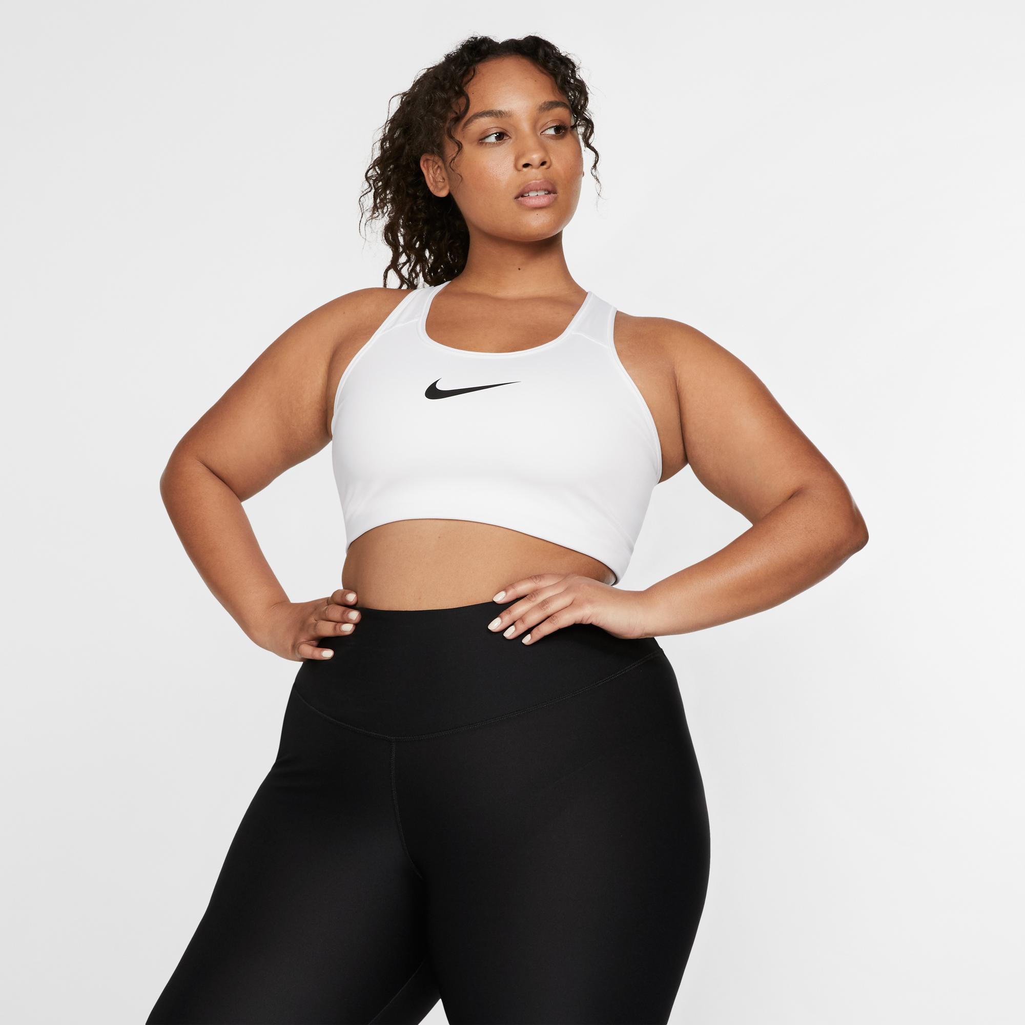 Women's Nike Swoosh Medium-Support Sports Bra (Plus Size)| Finish Line