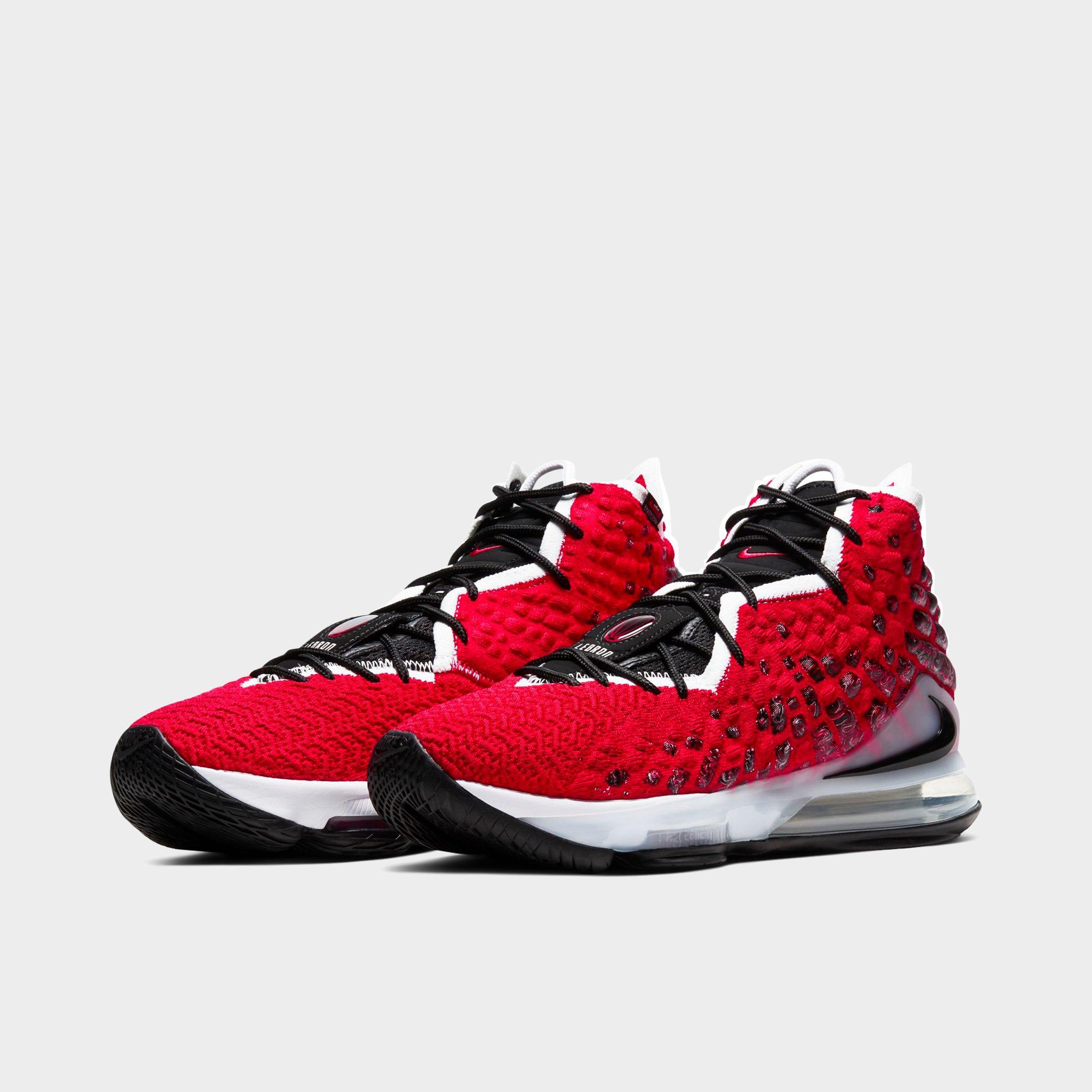 nike lebron 17 university red men's basketball shoe