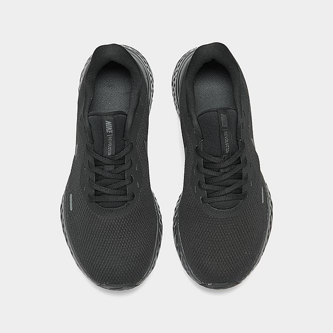 Back view of Men's Nike Revolution 5 Running Shoes in Black/Anthracite Click to zoom