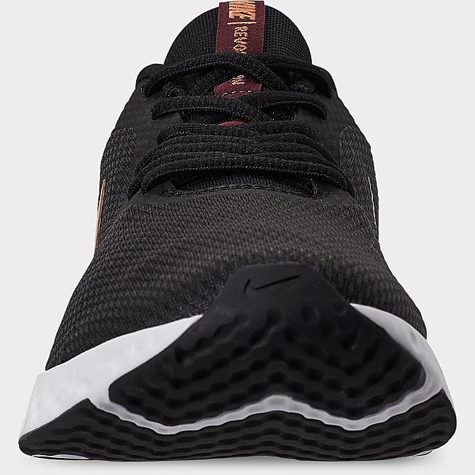 Front view of Women's Nike Revolution 5 Running Shoes in Black/Metallic Copper/Night Maroon Click to zoom