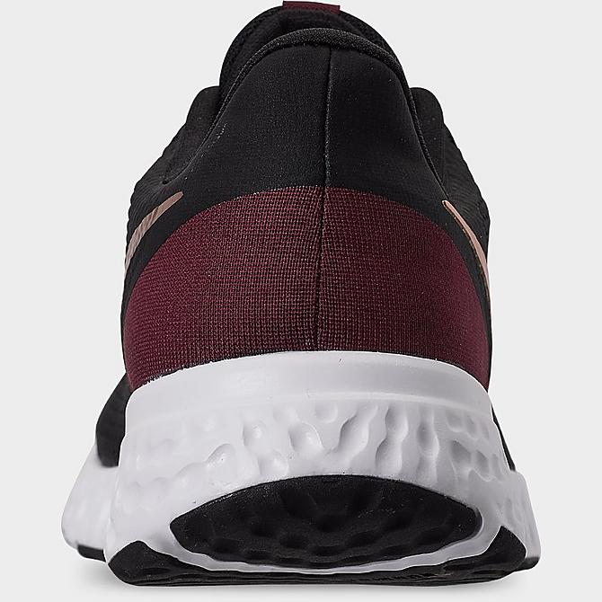 Back view of Women's Nike Revolution 5 Running Shoes in Black/Metallic Copper/Night Maroon Click to zoom