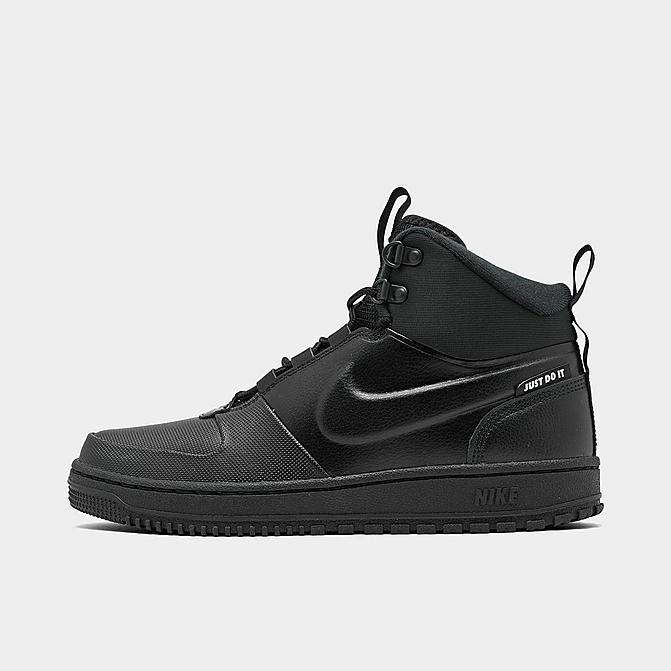 Right view of Men's Nike Path Winter Sneaker Boots in Black/Black/Metallic Pewter Click to zoom