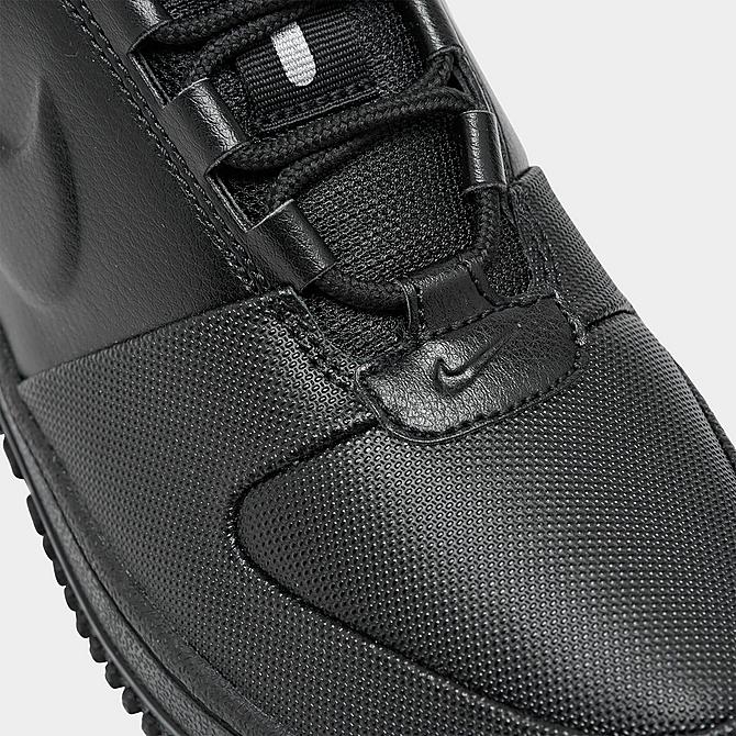Front view of Men's Nike Path Winter Sneaker Boots in Black/Black/Metallic Pewter Click to zoom