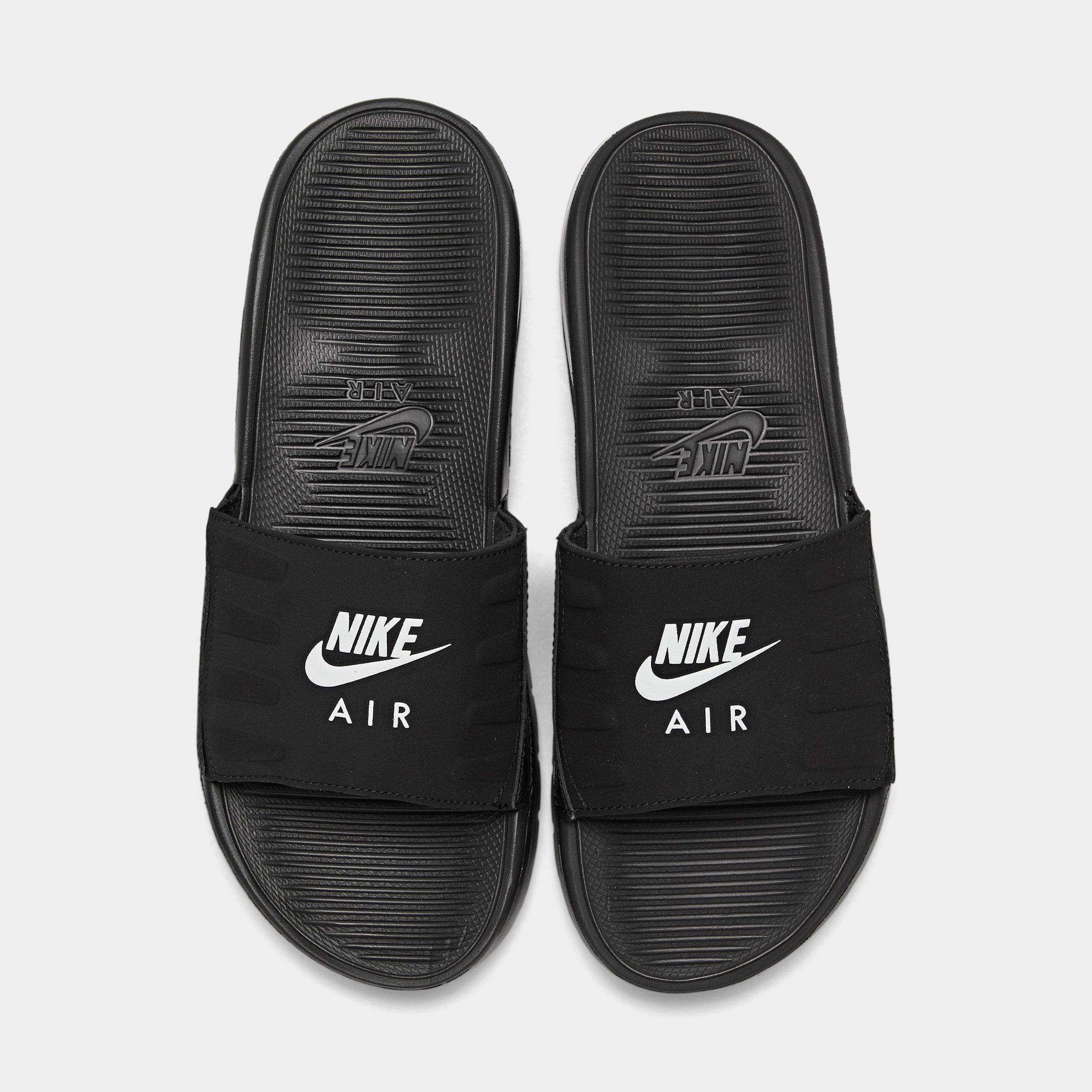 nike black and white slippers