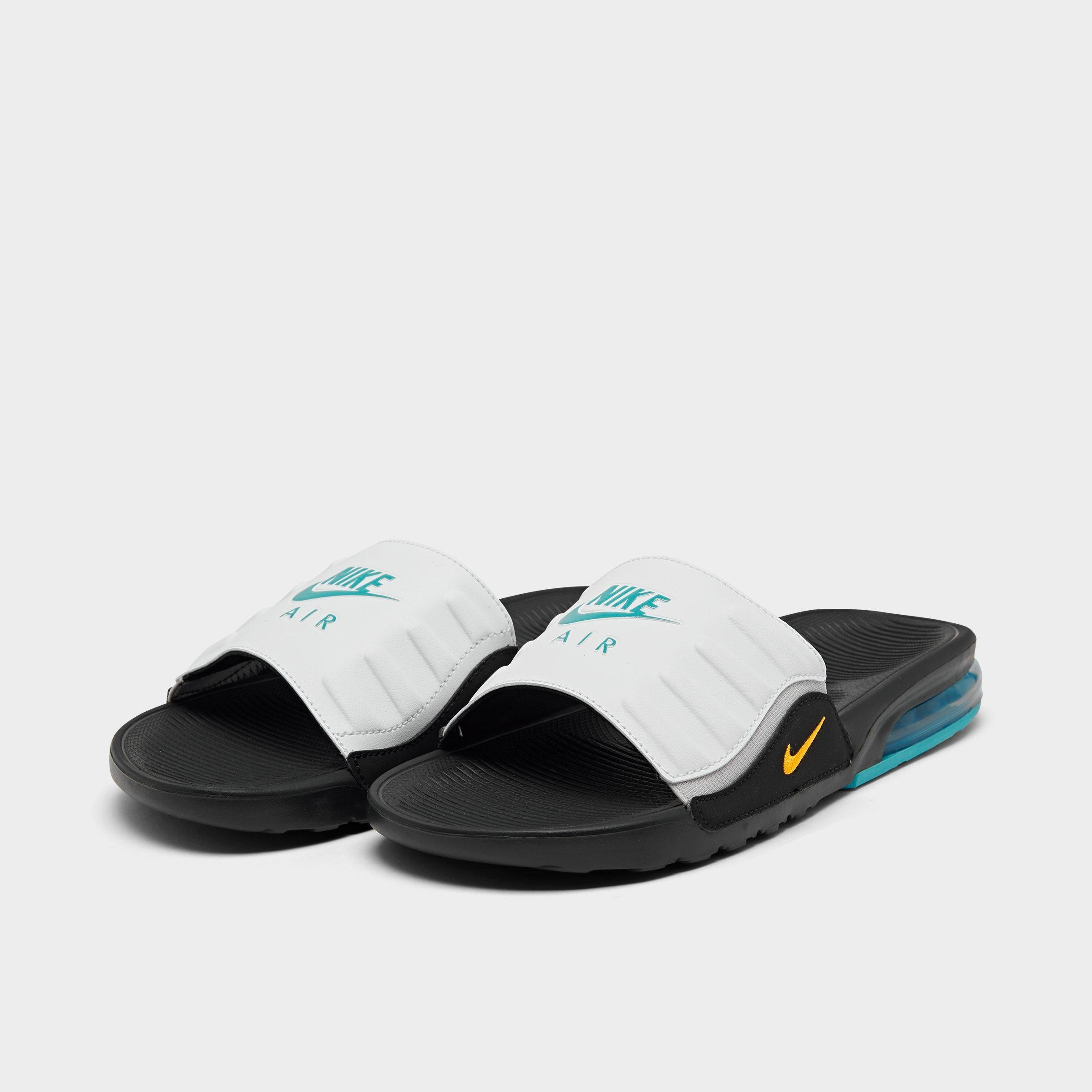 nike slides black and blue