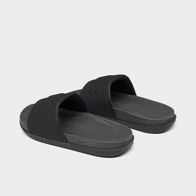 Left view of Women's Nike OffCourt Slide Sandals in Anthracite/Black/Black Click to zoom