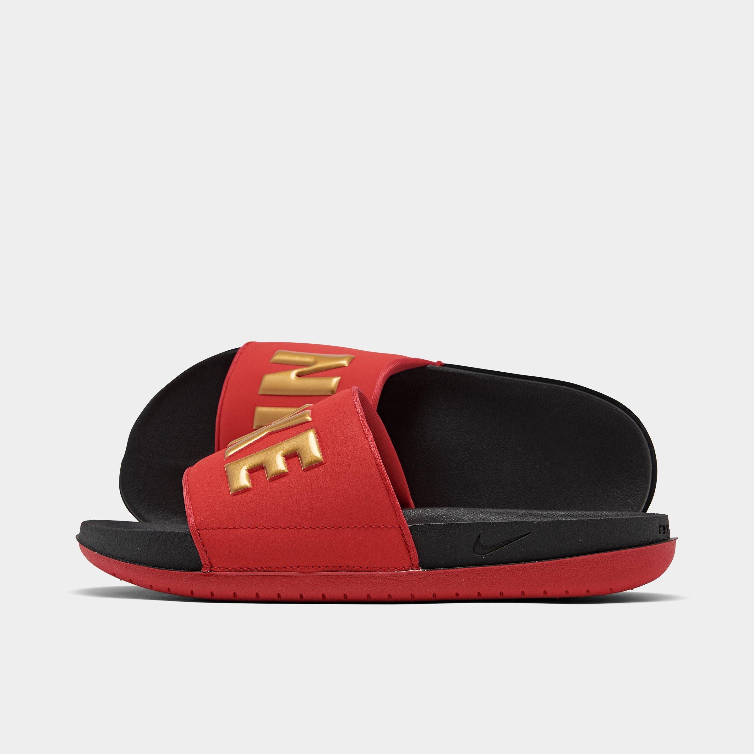 nike slides women red