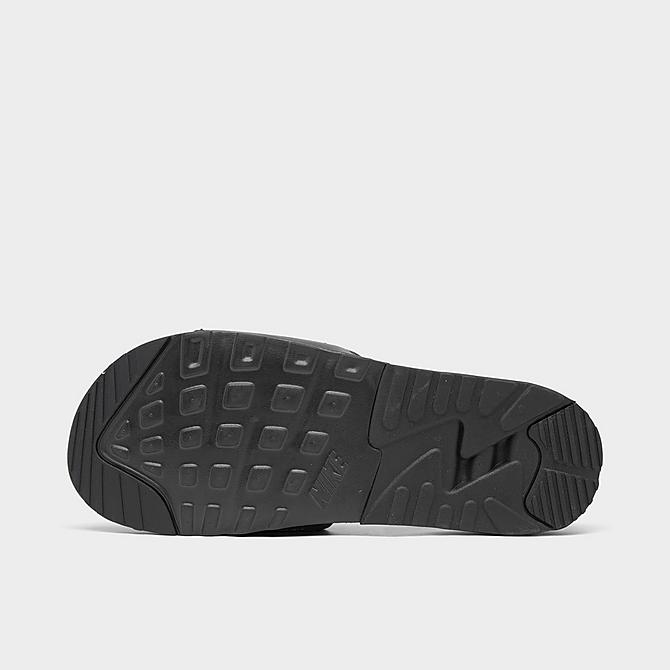 Bottom view of Men's Nike Air Max 90 Slide Sandals in Black/White Click to zoom