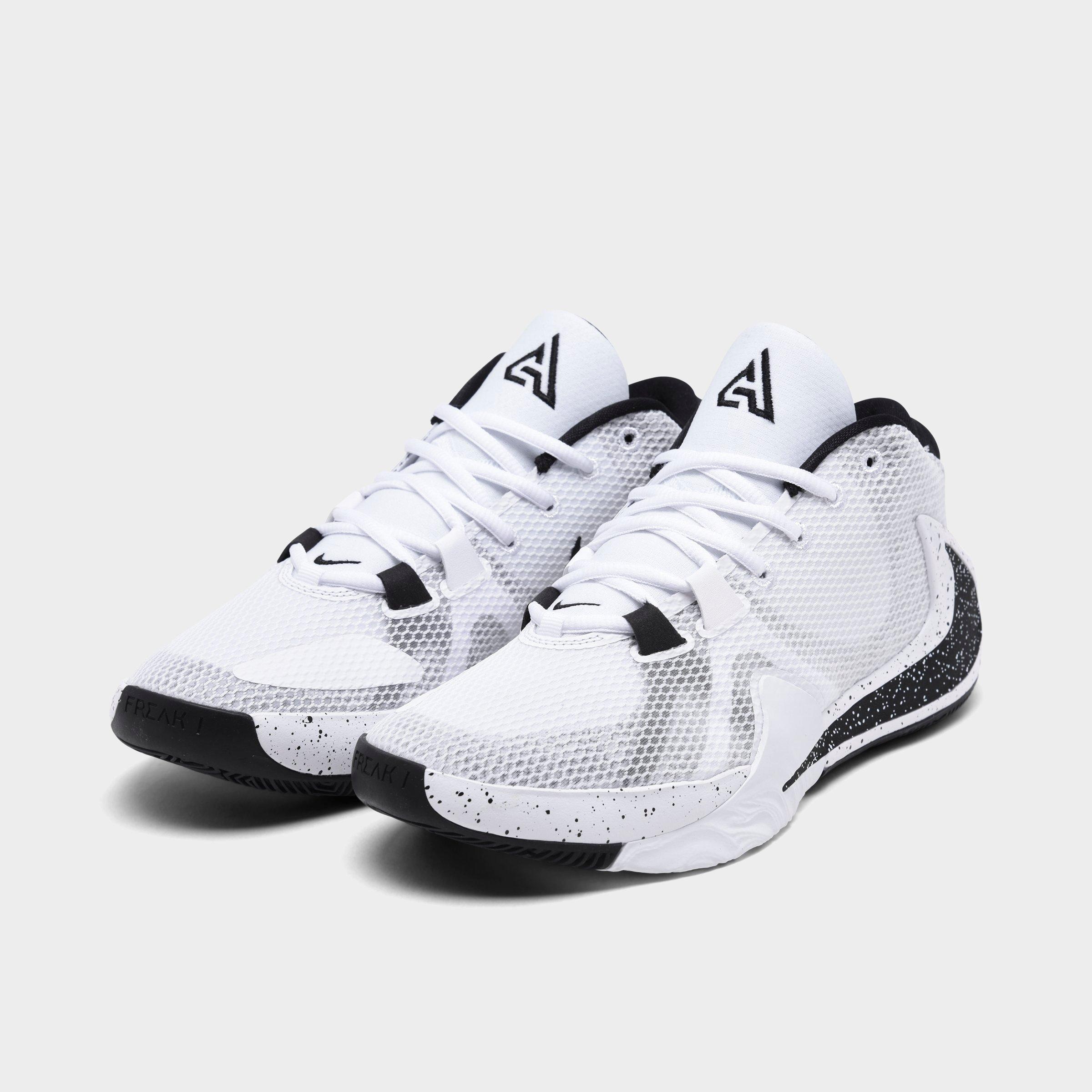 and one basketball shoes