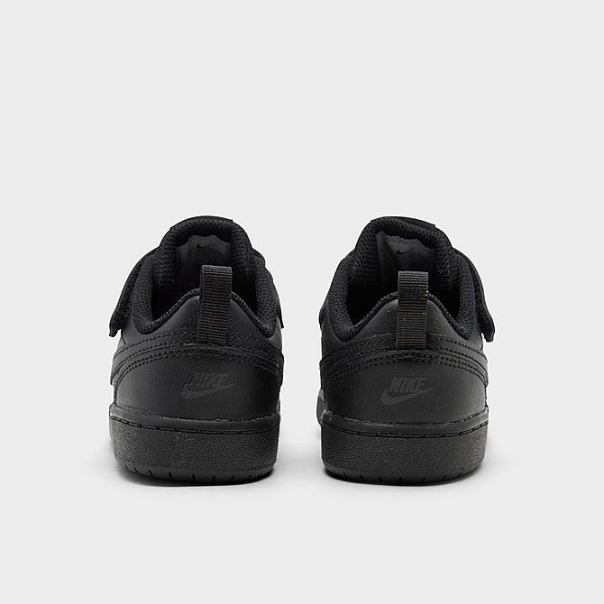 Left view of Kids' Toddler Nike Court Borough Low 2 Casual Shoes in Black/Black/Black Click to zoom