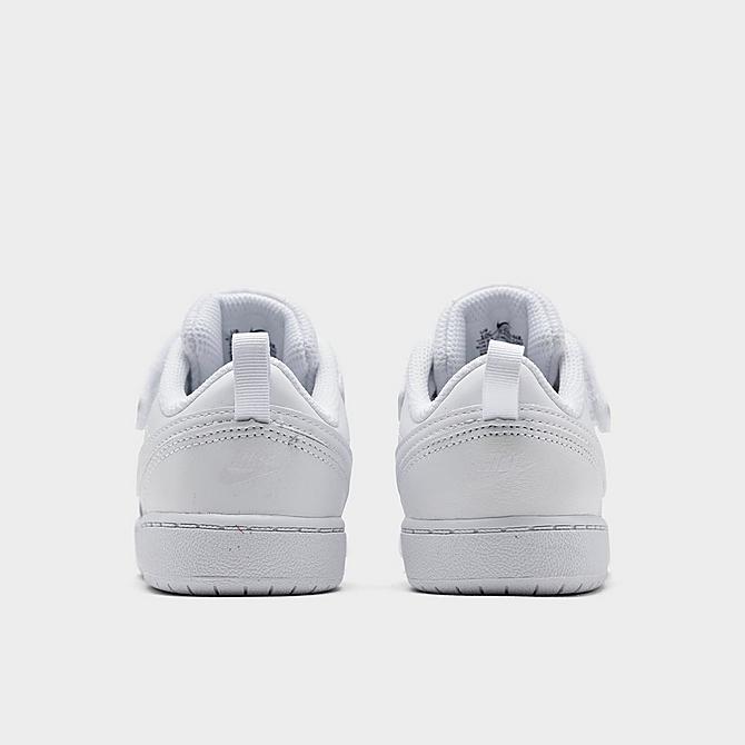 Left view of Kids' Toddler Nike Court Borough Low 2 Casual Shoes in White/White/White Click to zoom