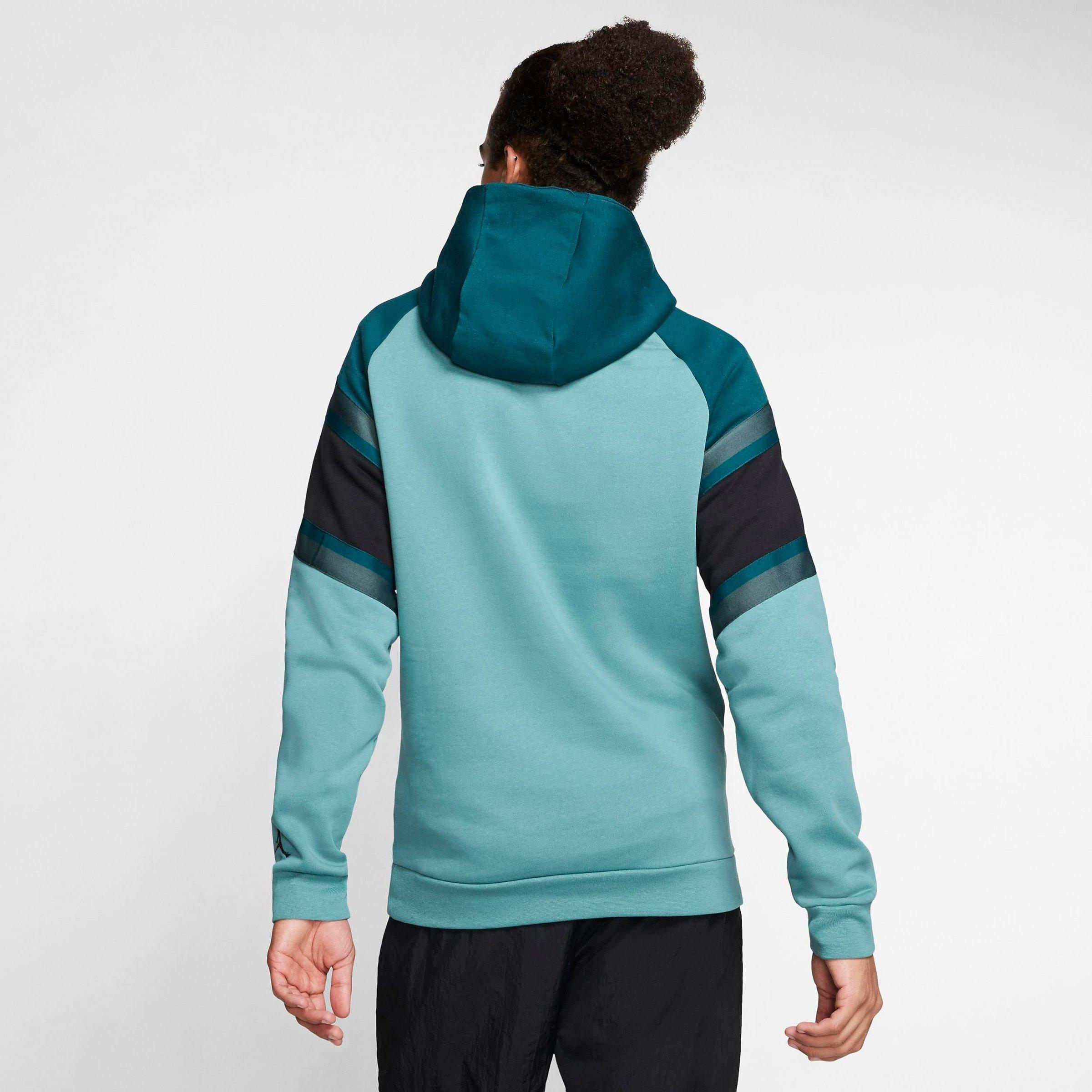 men's jordan air colorblocked fleece pullover hoodie