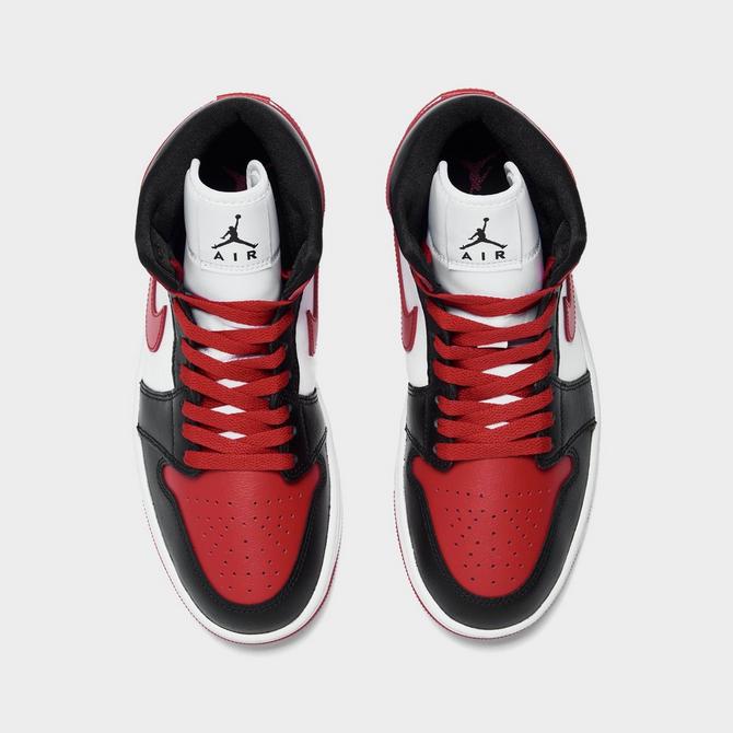 Red and black jordans for women online