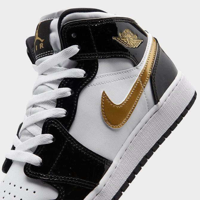 Air jordan 1 mid se outlet black metallic gold white