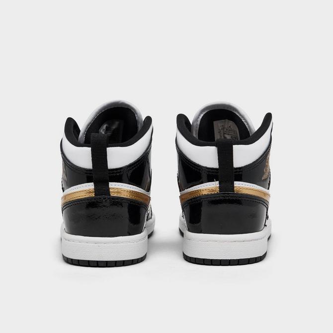 Black and gold hot sale jordans for toddlers