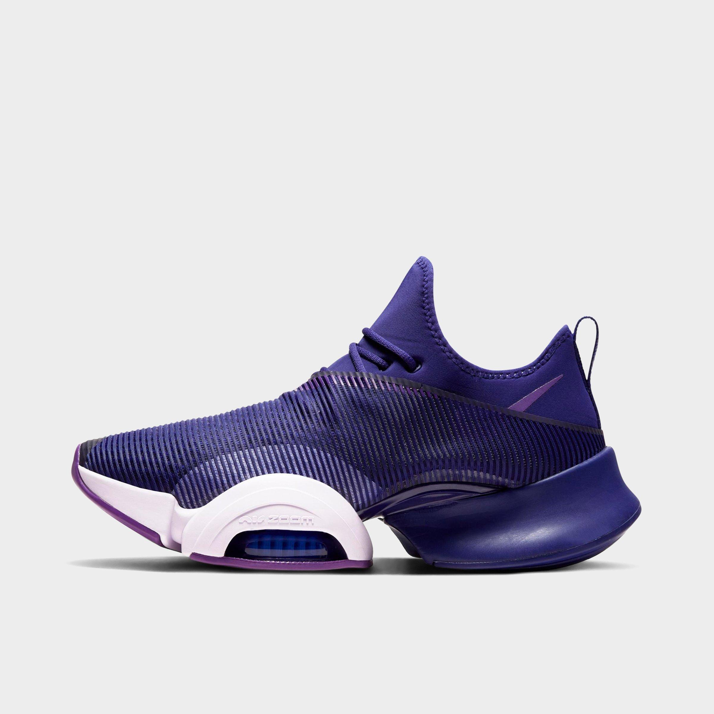 purple training shoes