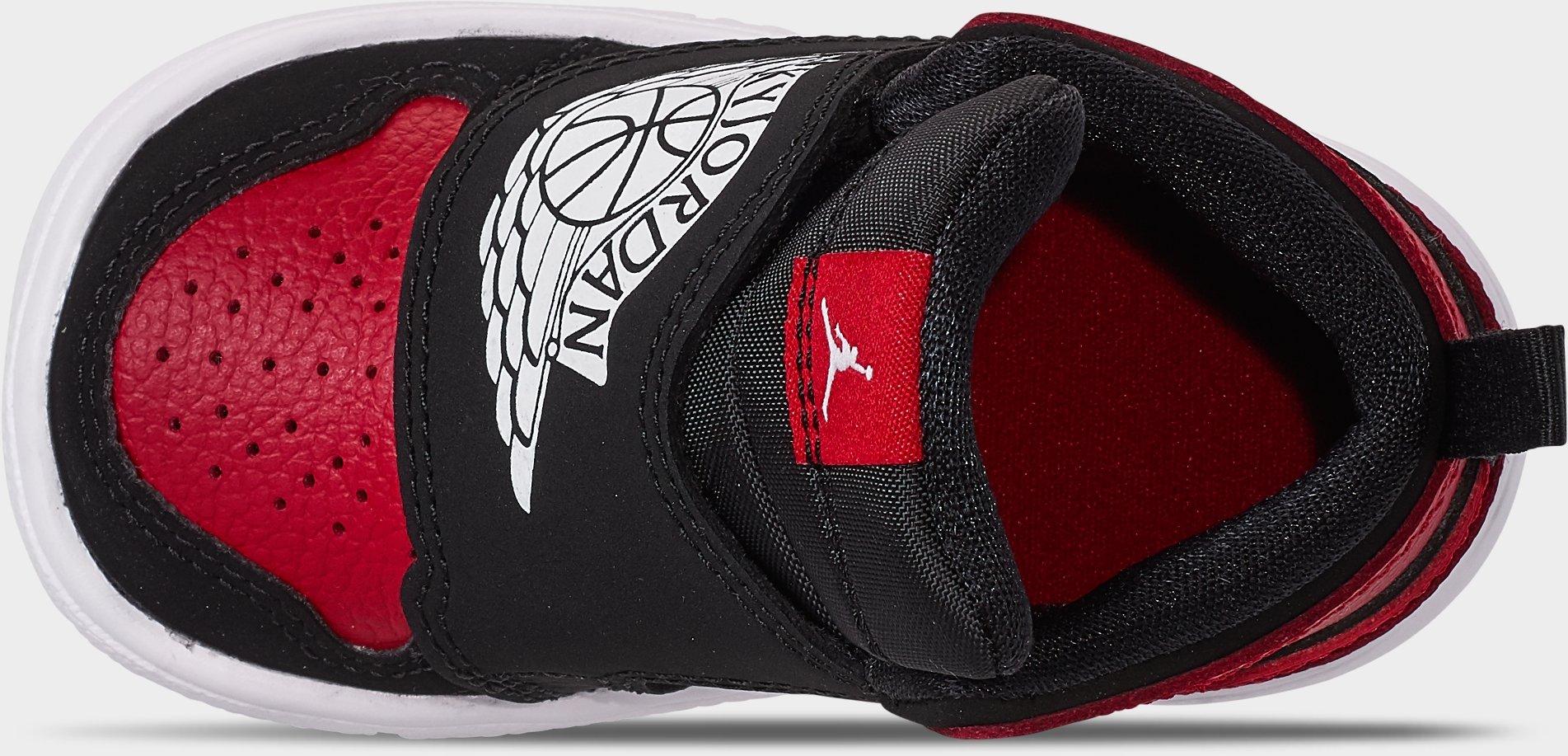 black and red baby jordans