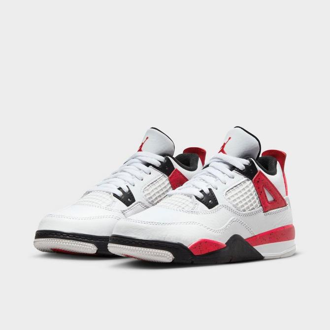 Little Kids' Air Jordan Retro 4 Basketball Shoes| Finish Line