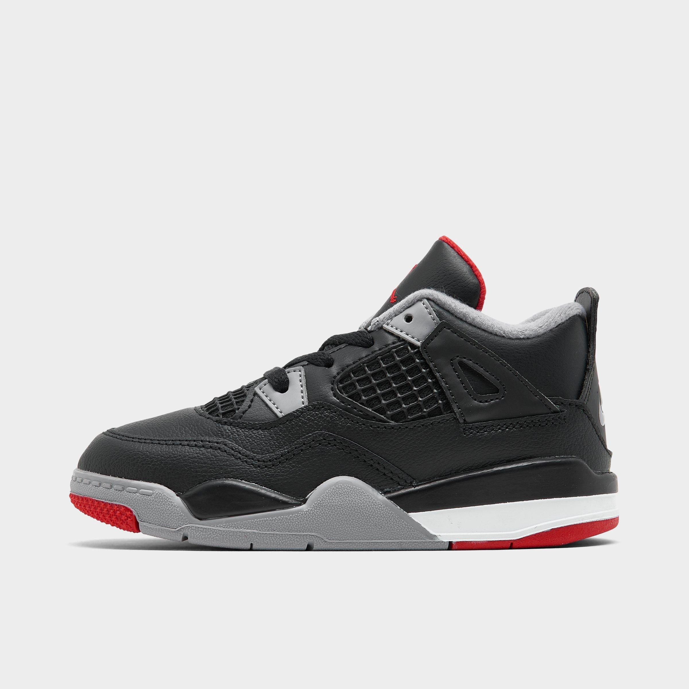 Jordan Kids Air Jordan 4 Retro "Military Black" sneakers - White