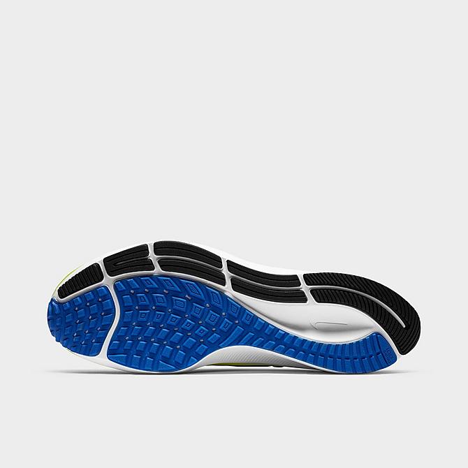 Bottom view of Men's Nike Air Zoom Pegasus 37 Running Shoes in White/Cyber/Black/Racer Blue Click to zoom