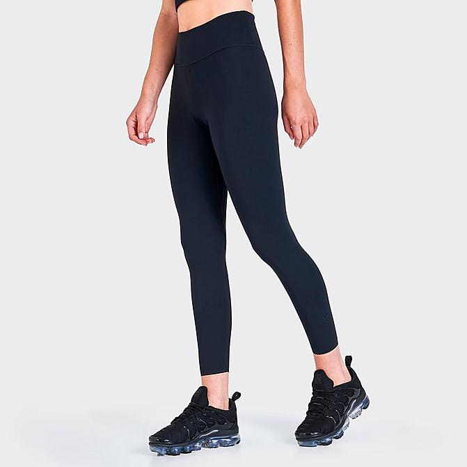 Front view of Women's Nike One Luxe Cropped Tights in Black Click to zoom