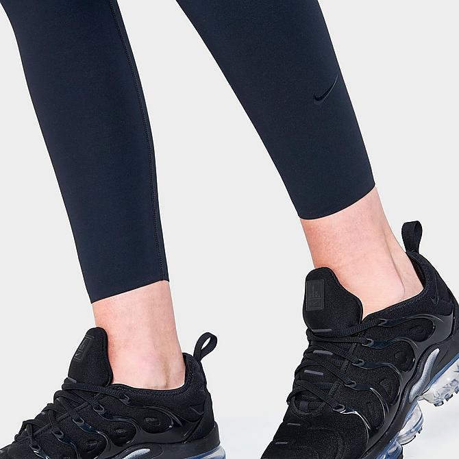On Model 6 view of Women's Nike One Luxe Cropped Tights in Black Click to zoom