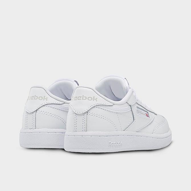 Left view of Boys' Little Kids' Reebok Club C Casual Shoes in White/Sheer Grey/Int Click to zoom